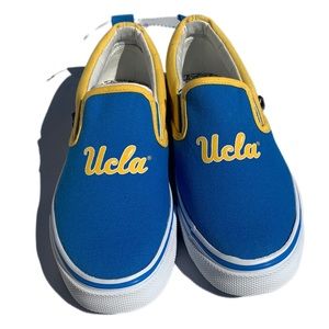Skicks UCLA blue and yellow slip on shoes